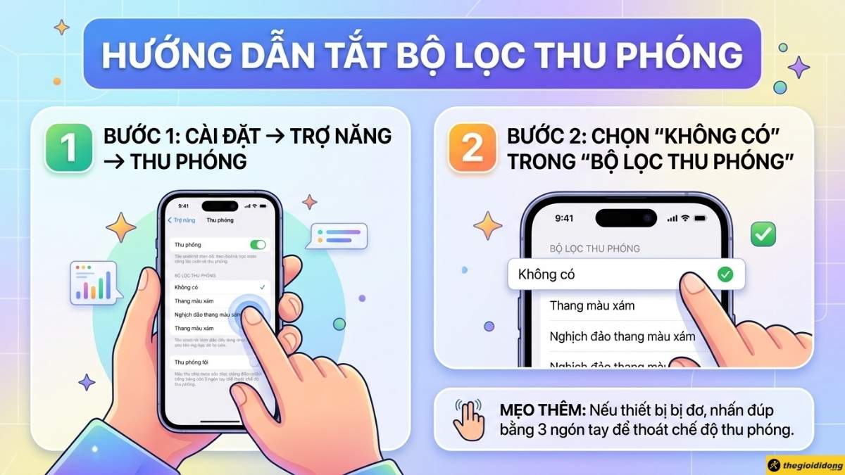 Tắt bộ lọc thu ph&oacute;ng / Zoom Filter