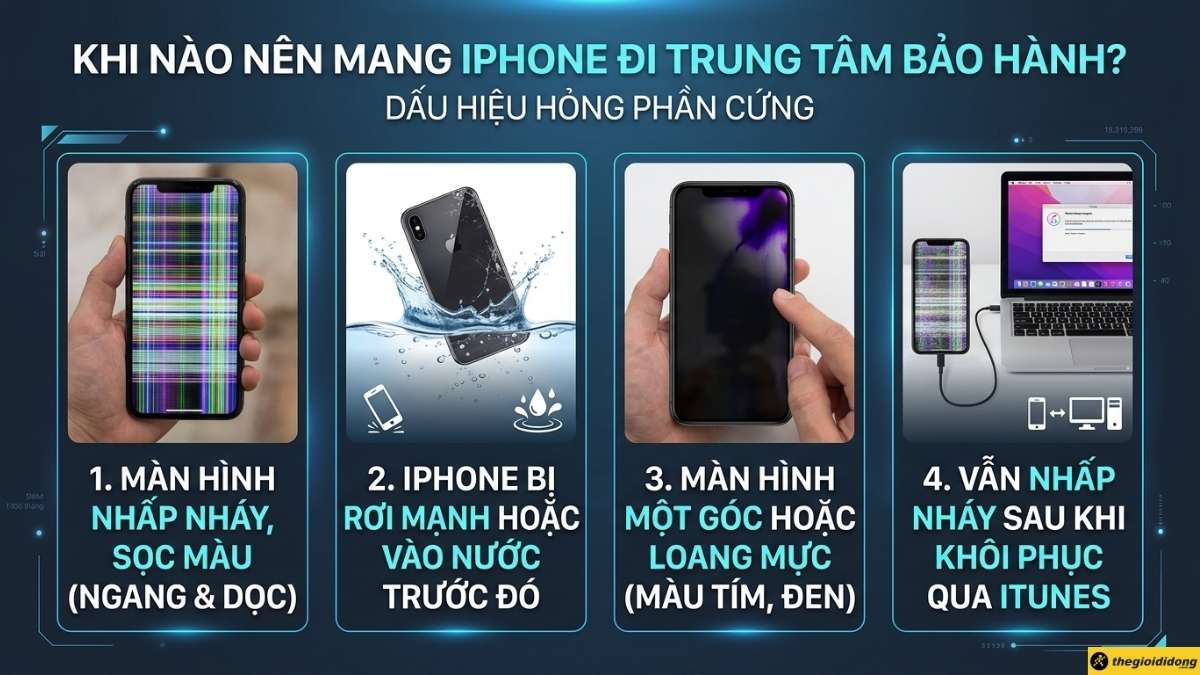Dấu hiệu cần mang iPhone đến trung t&acirc;m bảo h&agrave;nh