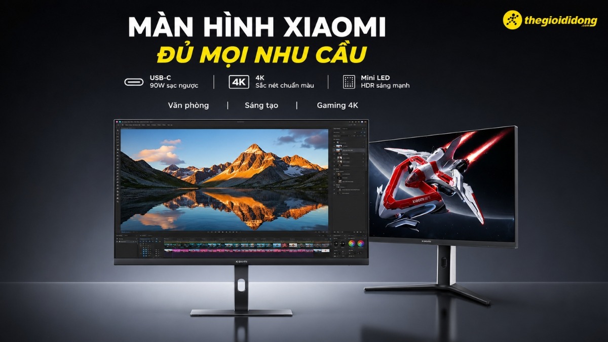 Màn hình Xiaomi 4K đáp ứng đầy đủ mọi nhu cầu sử dụng Màn hình Xiaomi 4K đáp ứng đầy đủ mọi nhu cầu sử dụng