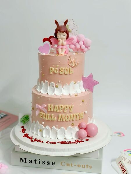 Mẫu bánh sinh nhật cho bé gái 2 tầng 4