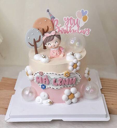 Mẫu bánh sinh nhật cho bé gái 2 tầng 16