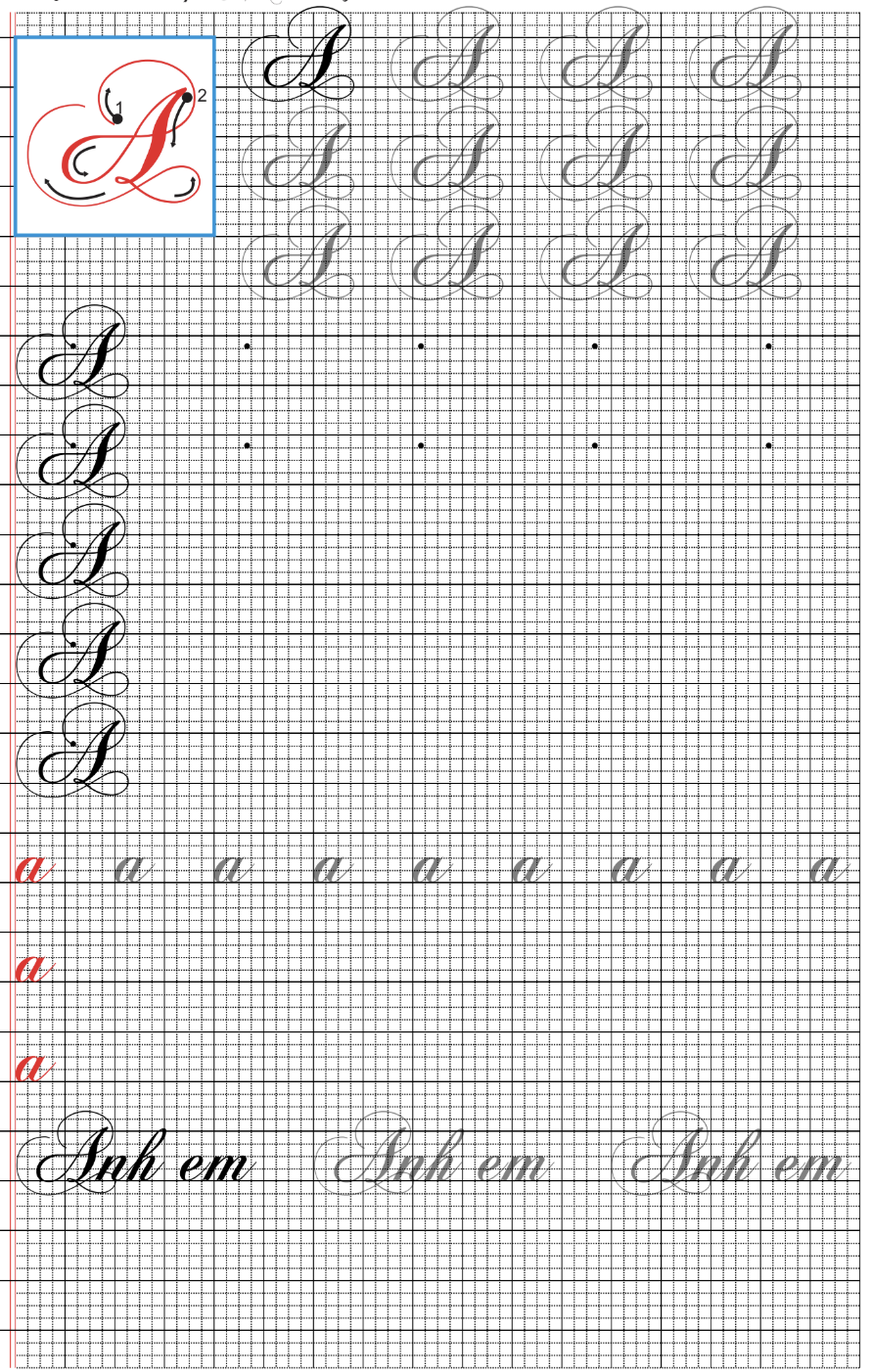 Mẫu chữ hoa sáng tạo số 2 Mẫu chữ hoa sáng tạo số 2