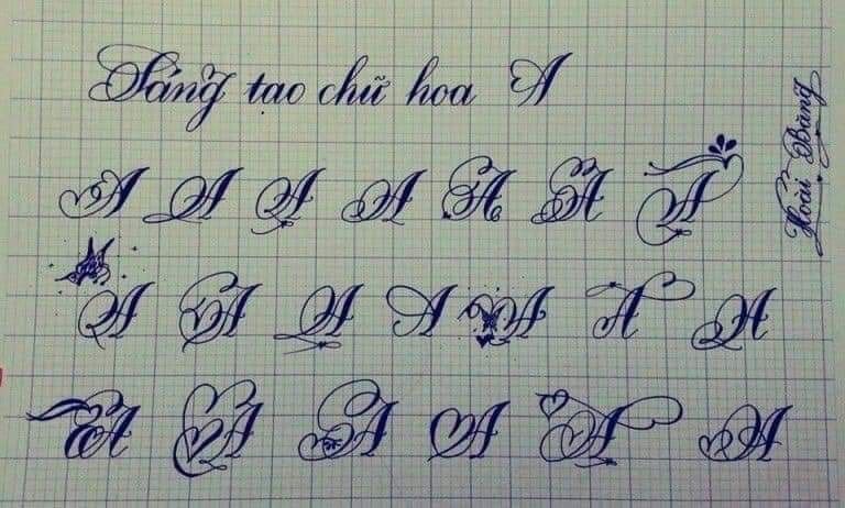 Mẫu chữ hoa sáng tạo 10 Mẫu chữ hoa sáng tạo 10