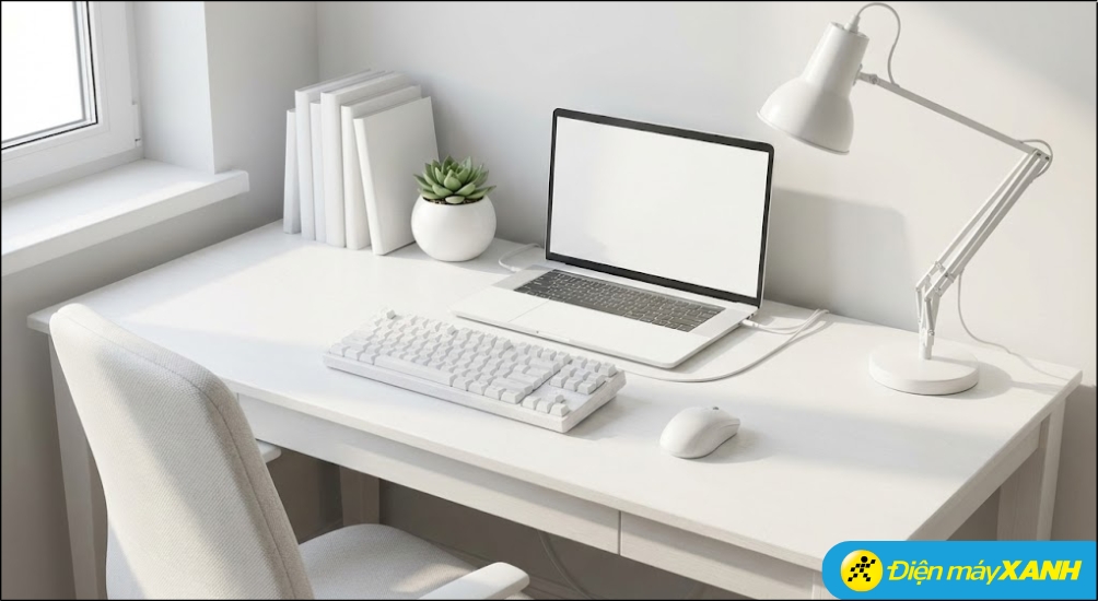 Xu hướng Clean Desk Setup với tông trắng chủ đạo đang lên ngôi mạnh mẽ