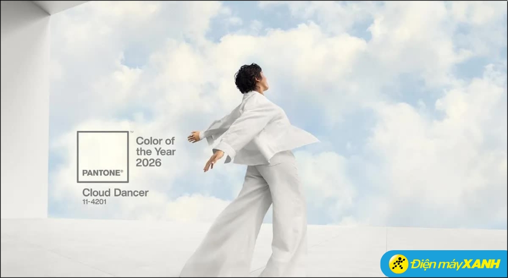 Màu của năm 2026 - trắng Cloud Dancer hợp với mệnh Kim và mệnh Thuỷ
