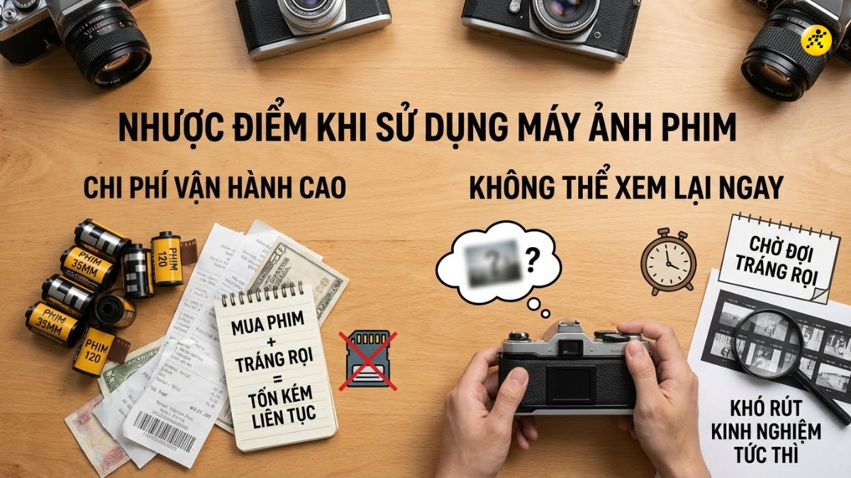 Nhược điểm của m&aacute;y ảnh cơ
