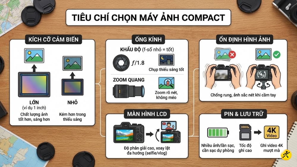 Tiêu chí quan trọng khi chọn mua máy ảnh Compact Tiêu chí quan trọng khi chọn mua máy ảnh Compact