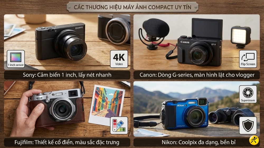 Các thương hiệu máy ảnh Compact hiện nay Các thương hiệu máy ảnh Compact hiện nay
