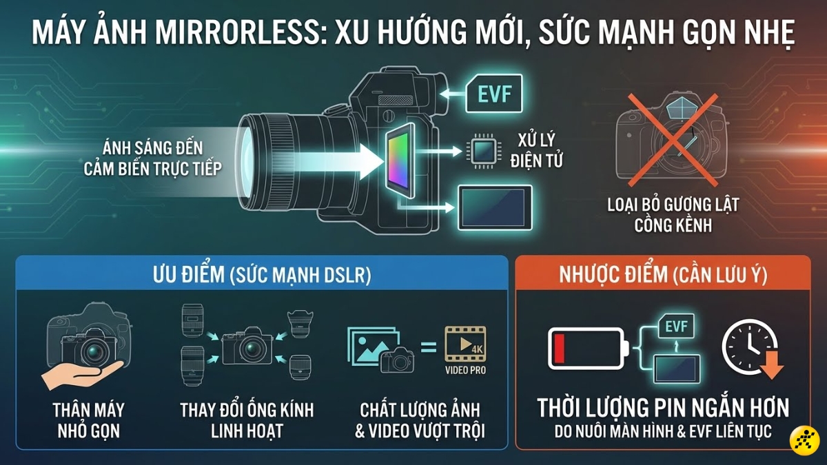 Máy ảnh Mirrorless là xu hướng mới của nhiếp ảnh hiện đại Máy ảnh Mirrorless là xu hướng mới của nhiếp ảnh hiện đại