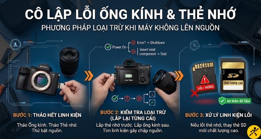 Cách cô lập lỗi từ ống kính và thẻ nhớ Cách cô lập lỗi từ ống kính và thẻ nhớ