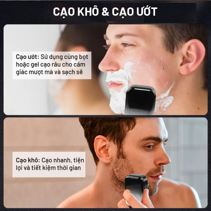 Máy cạo râu khô và ướt Hyundai PHT-046-BK