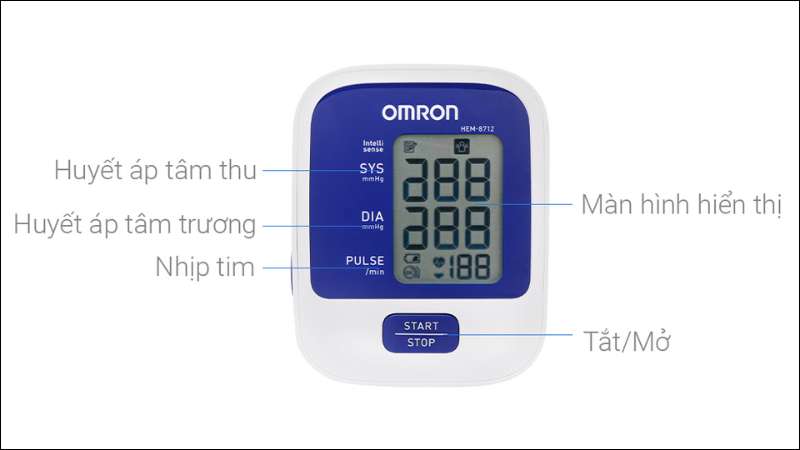 Th&ocirc;ng số kỹ thuật của m&aacute;y đo huyết &aacute;p Omron HEM-8712
