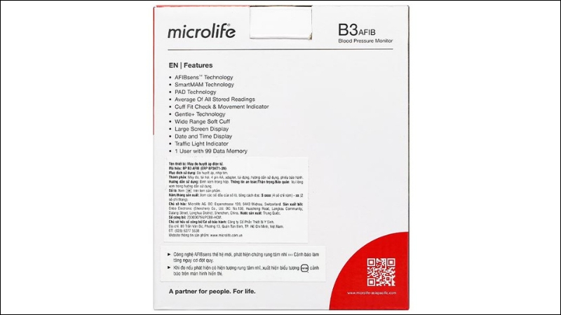 Chống chỉ định của máy đo huyết áp Microlife B3 AFIB Chống chỉ định của máy đo huyết áp Microlife B3 AFIB