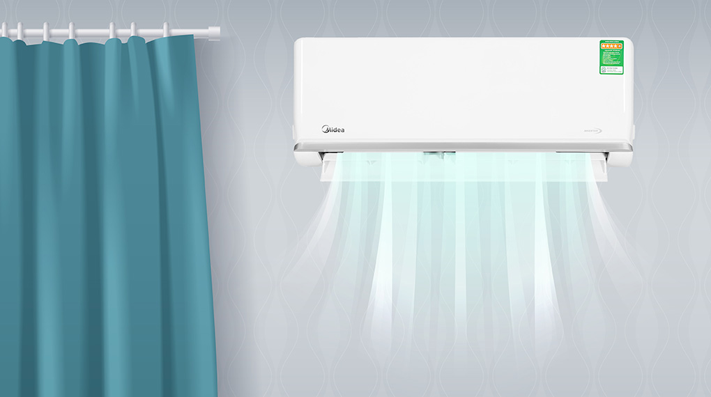 Điều hòa Midea 12000BTU 1 chiều làm lạnh nhanh cho không gian từ 15 đến 20m2
