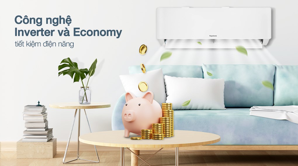 Máy lạnh Nagakawa Inverter 1 HP NIS-C09R2T28 công nghệ BLDC Inverter
