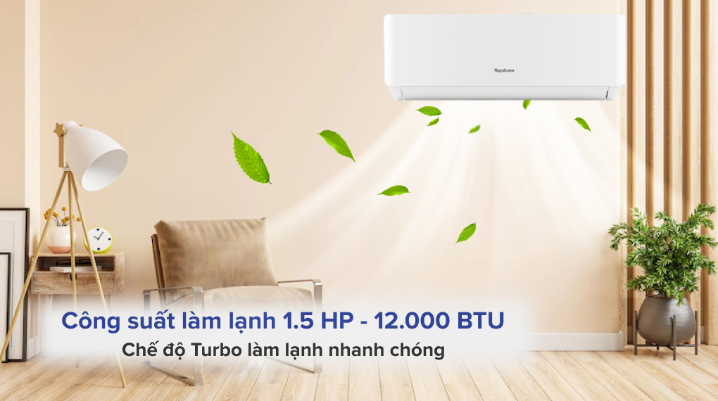 Máy lạnh Nagakawa Inverter NIS-C12R2T28 12000btu công suất 12000 BTU phù hợp cho phòng khách Master