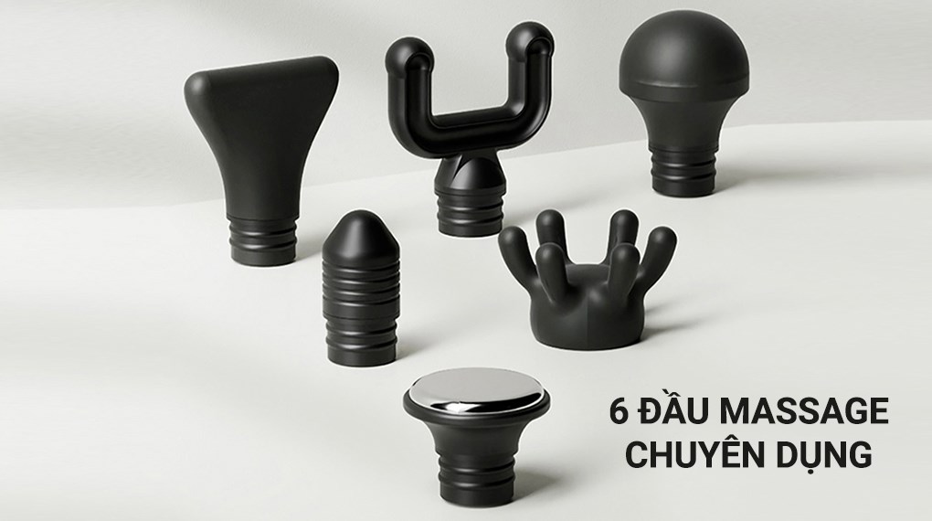 Nhiều đầu massage và cấp độ rung đáp ứng đa dạng nhu cầu sử dụng