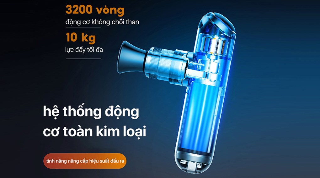 Công nghệ rung sâu mạnh mẽ giúp thư giãn cơ và giảm đau nhức hiệu quả