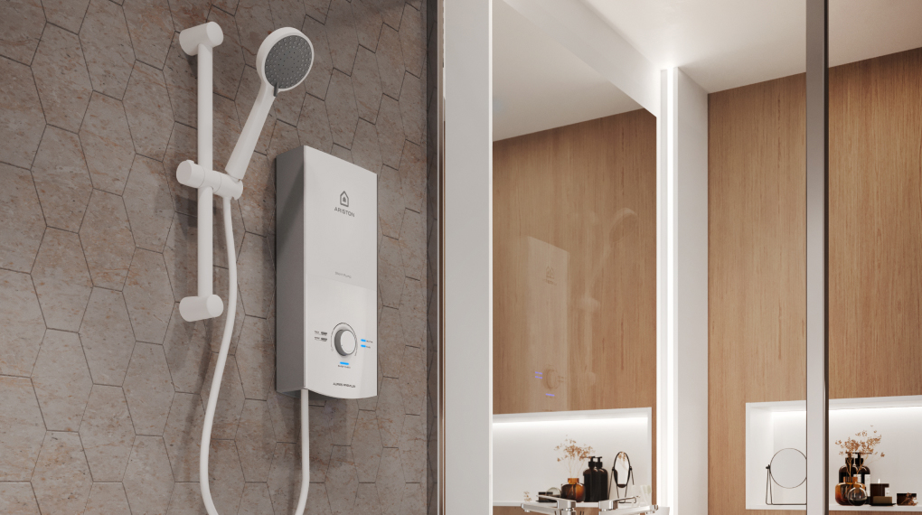 Máy nước nóng trực tiếp Ariston AURES PREMIUM 4.5P PEARL công suất 4500W tích hợp bơm trợ lực Máy nước nóng trực tiếp Ariston AURES PREMIUM 4.5P PEARL công suất 4500W tích hợp bơm trợ lực