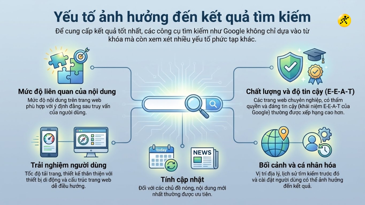 C&aacute;c yếu tố ảnh hưởng đến kết quả t&igrave;m kiếm