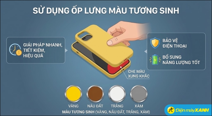 Hãy sắm ngay một chiếc ốp lưng có màu Vàng, Nâu đất, Trắng hoặc Xám