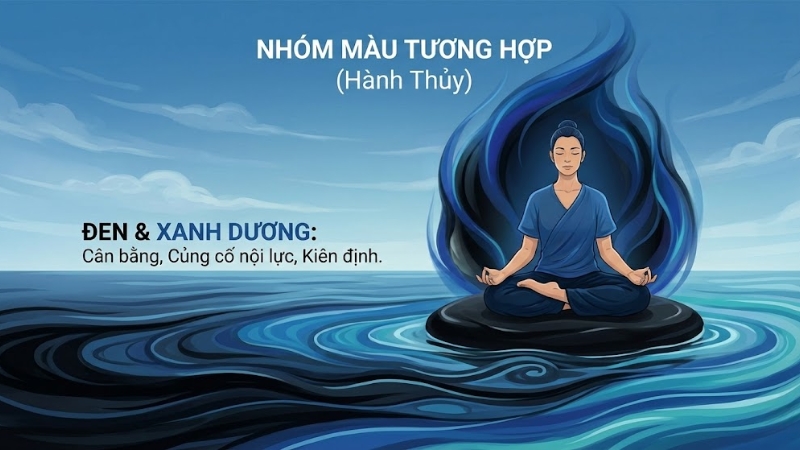 Nh&oacute;m m&agrave;u tương hợp với mệnh Thủy