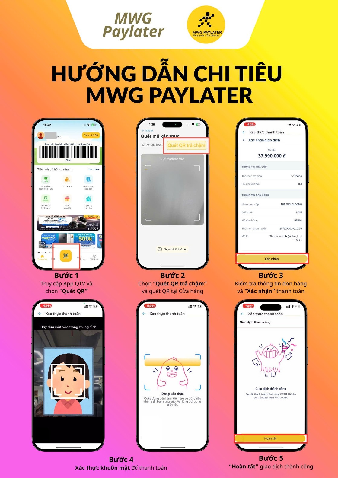 Hướng dẫn chi ti&ecirc;u, thanh to&aacute;n bằng MWG Paylater