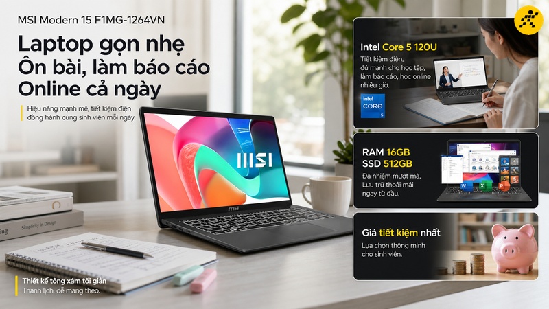 Laptop MSI Modern 15 F1MG-1264VN