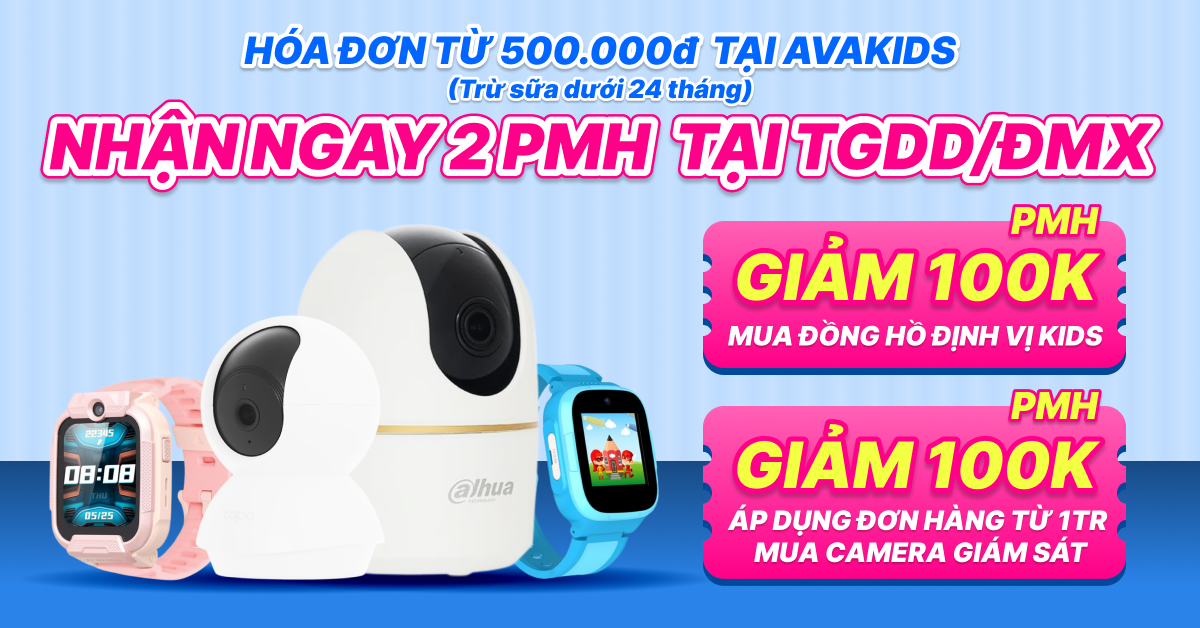 Mua đơn hàng từ 500.000đ nhận ngay PMH 100.000đ