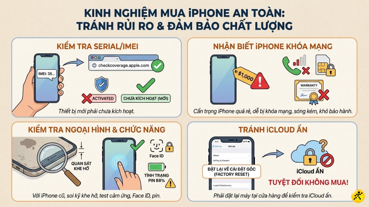 Kinh nghiệm khi mua iPhone để tr&aacute;nh rủi ro