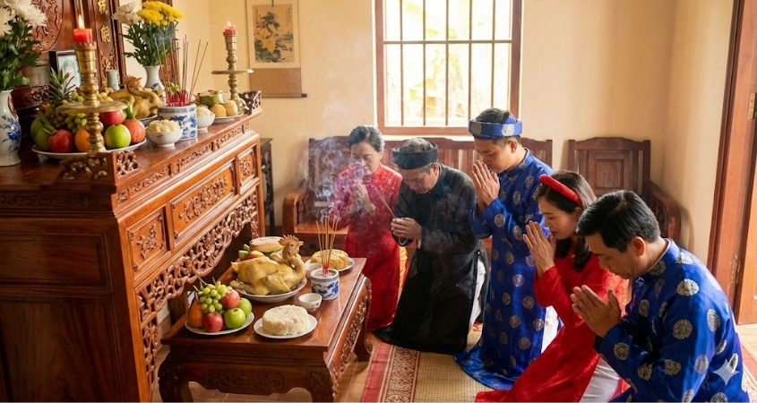 Mùng 2 là thời điểm để cúng bái tổ tiên