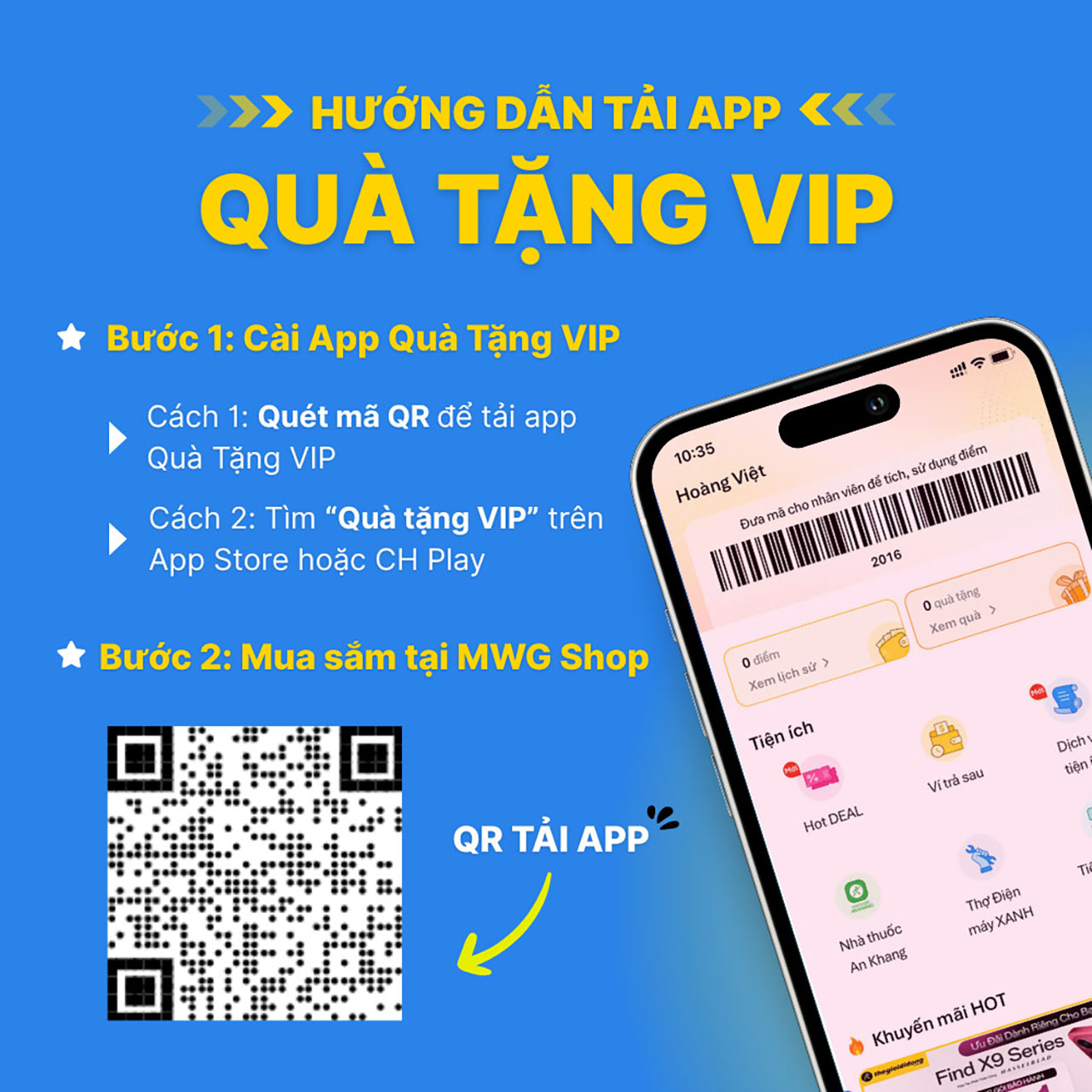 MWG Shop: Khách VIP tặng quà VIP tháng 5 MWG Shop
