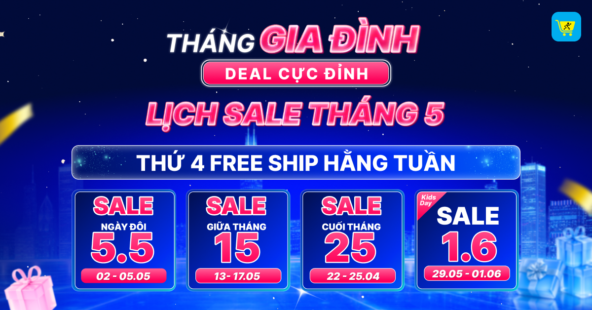 Lịch sale tháng 5 Lịch sale tháng 5