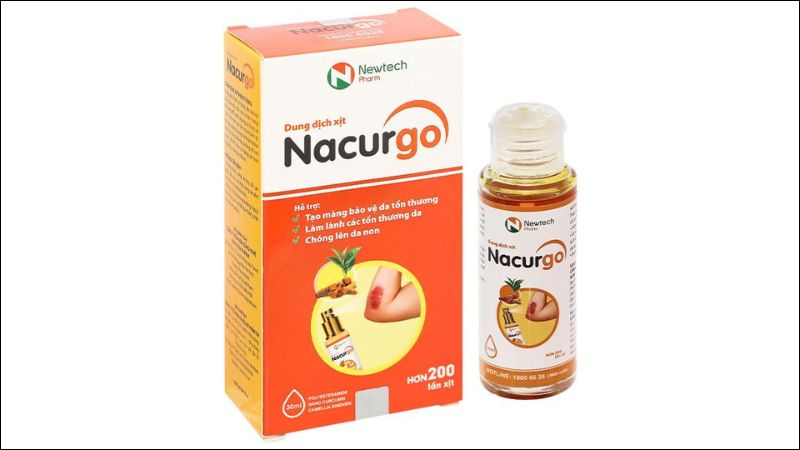 C&ocirc;ng dụng tạo m&agrave;ng bảo vệ v&agrave; hỗ trợ l&agrave;m l&agrave;nh da của Nacurgo xịt