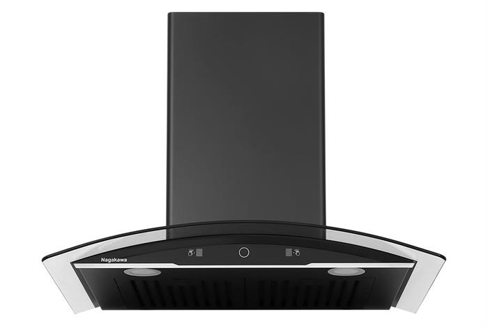 Máy hút mùi kính cong Nagakawa NKCH11M70 có đèn LED chiếu sáng và cảm biến vẫy tay