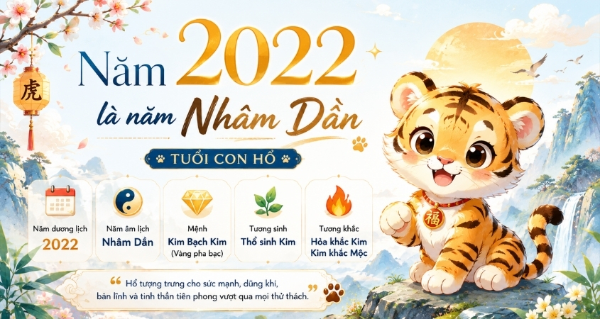 Năm 2022 là tuổi con hổ Năm 2022 là tuổi con hổ