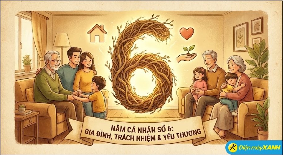 Năm cá nhân số 6 là năm bạn nên dành thời gian vun vén cho gia đình, sửa sang nhà cửa