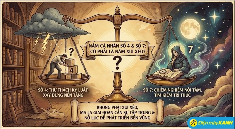 Năm số 4 và số 7 là thời gian bạn cần sống chậm lại và tích lũy nội lực