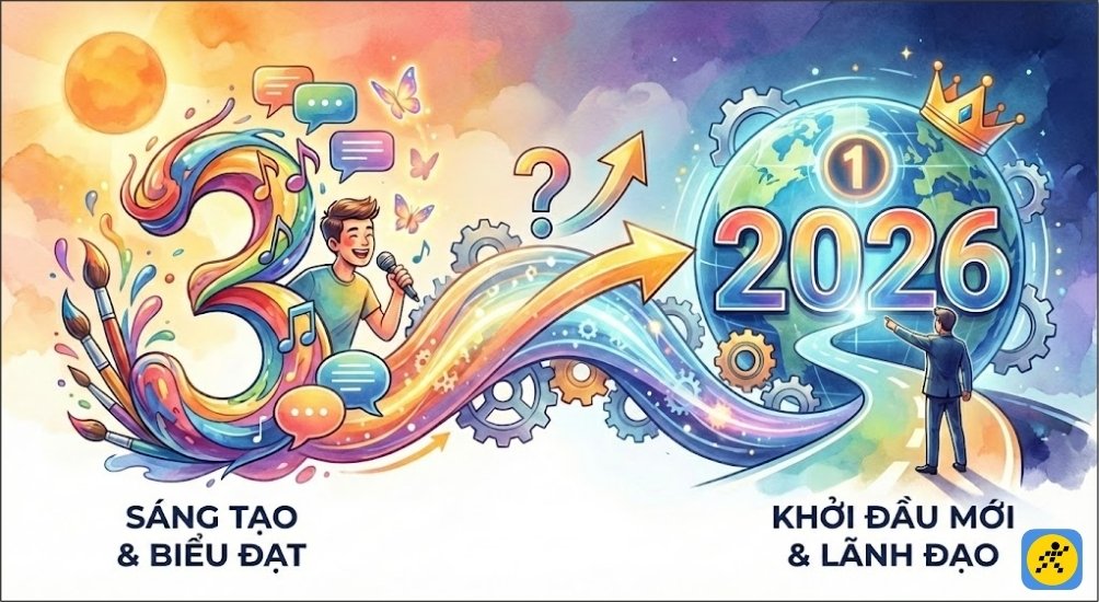 Năm cá nhân số 3 diễn ra trong năm thế giới 2026 (số 1) tạo nên sự kết hợp bùng nổ giữa năng lượng sáng tạo và tinh thần tiên phong