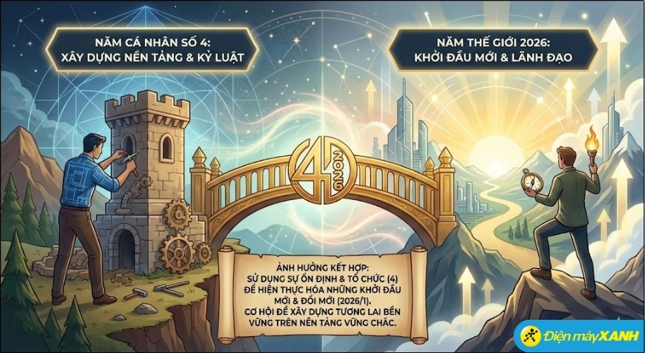 Số 1 thúc đẩy bạn lao nhanh về phía trước để chinh phục mục tiêu, nhưng số 4 lại kéo lại để kiểm tra độ an toàn và tính khả th