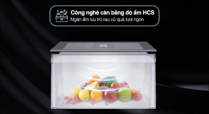 Sự khác biệt lớn nhất giữa ngăn ẩm HCS và ngăn rau thông thường nằm ở cơ chế kiểm soát độ ẩm