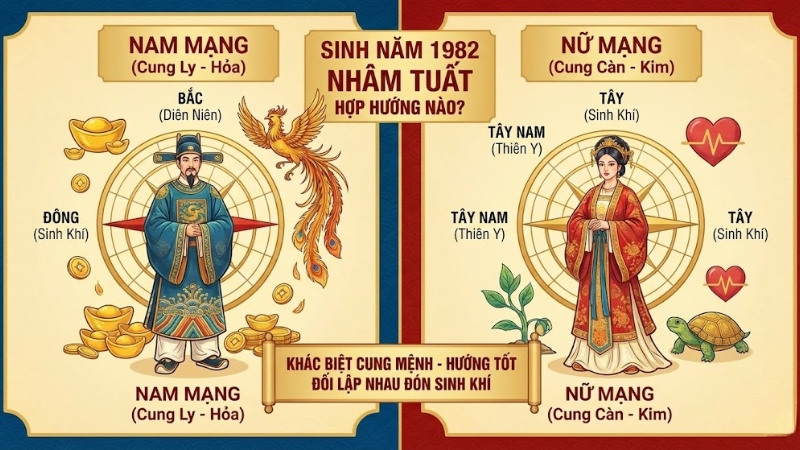 Sinh năm 1982 hợp hướng n&agrave;o?