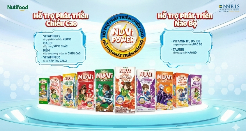 NuVi Power hỗ trợ phát triển chiều cao và cân nặng ở trẻ