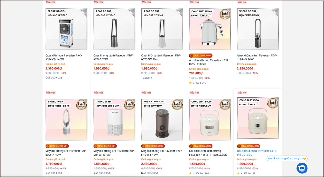 Điện máy XANH đảm bảo nguồn gốc, chất lượng và đầy đủ chứng nhận cho mọi thiết bị Paveden