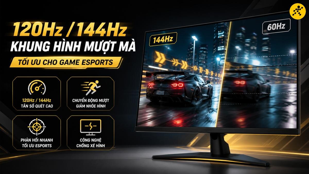 PC Gaming phu hop voi man hinh tan so quet cao Máy tính PC Gaming phu hop voi man hinh tan so quet cao