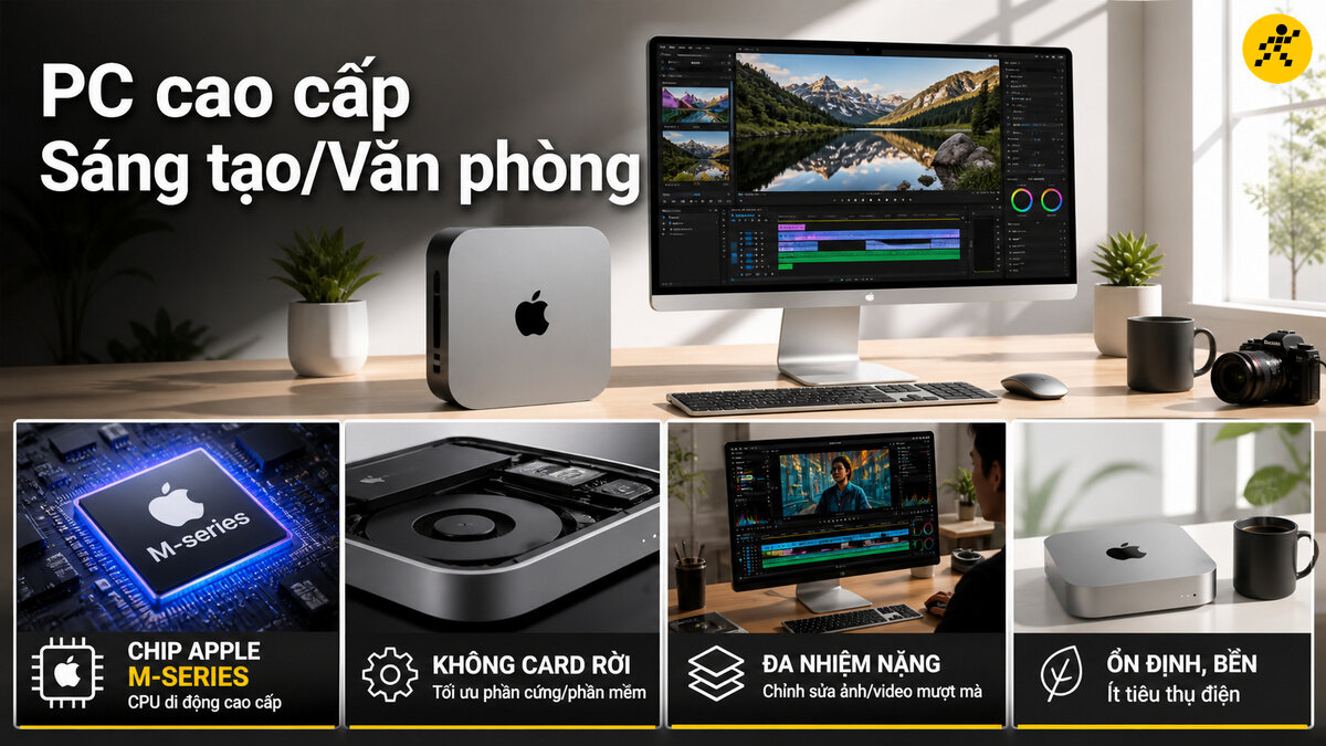 Máy tính để bàn doanh nhân All-in-One và Mac Studio cao cấp trên 30 triệu đồng