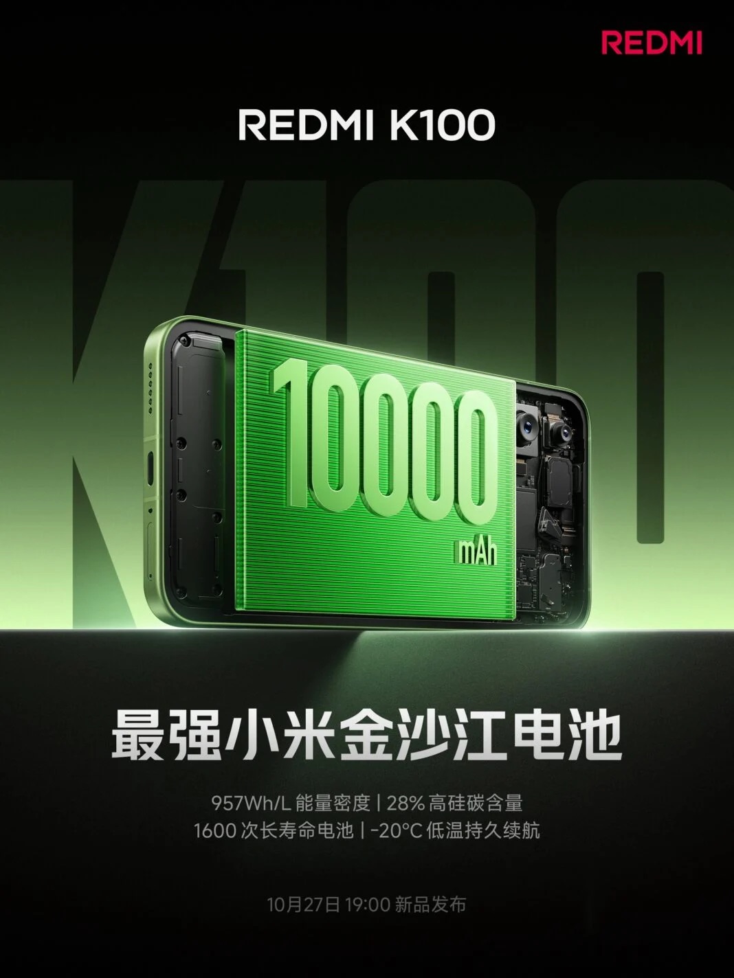 Xiaomi Đã Xác Nhận Redmi K100 Có Dung Lượng Pin Lên Đến 10.000 Mah.