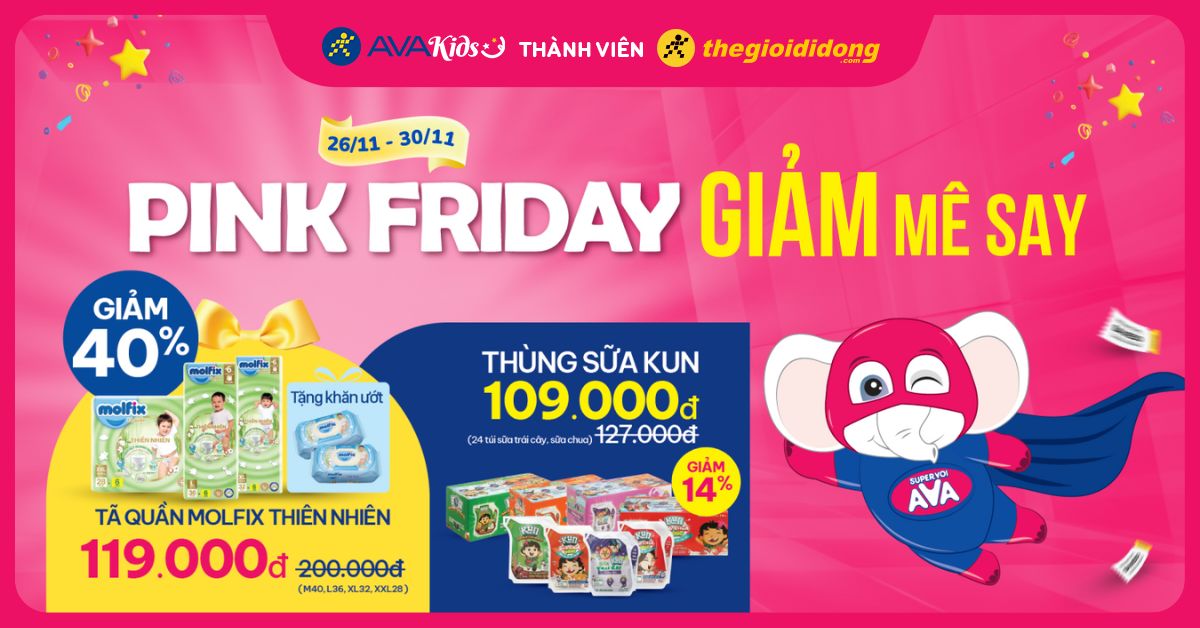 Ưu đãi sốc PINK FRIDAY - GIẢM MÊ SAY