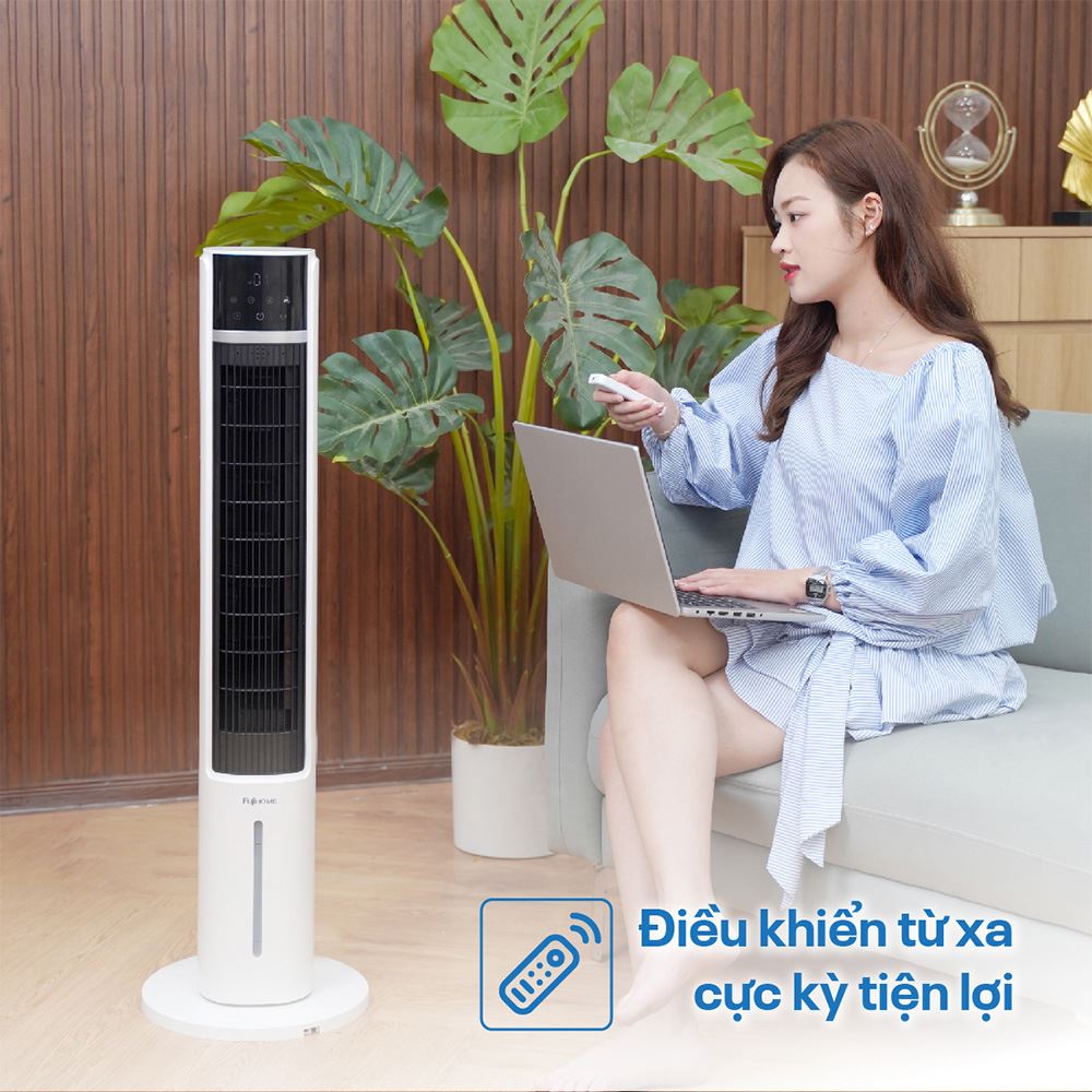 Quạt điều hoà FUJIHOME AC-DT5E 65W với thiết kế dạng tháp hiện đại