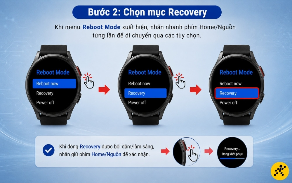 Chọn mục Recovery Chọn mục Recovery